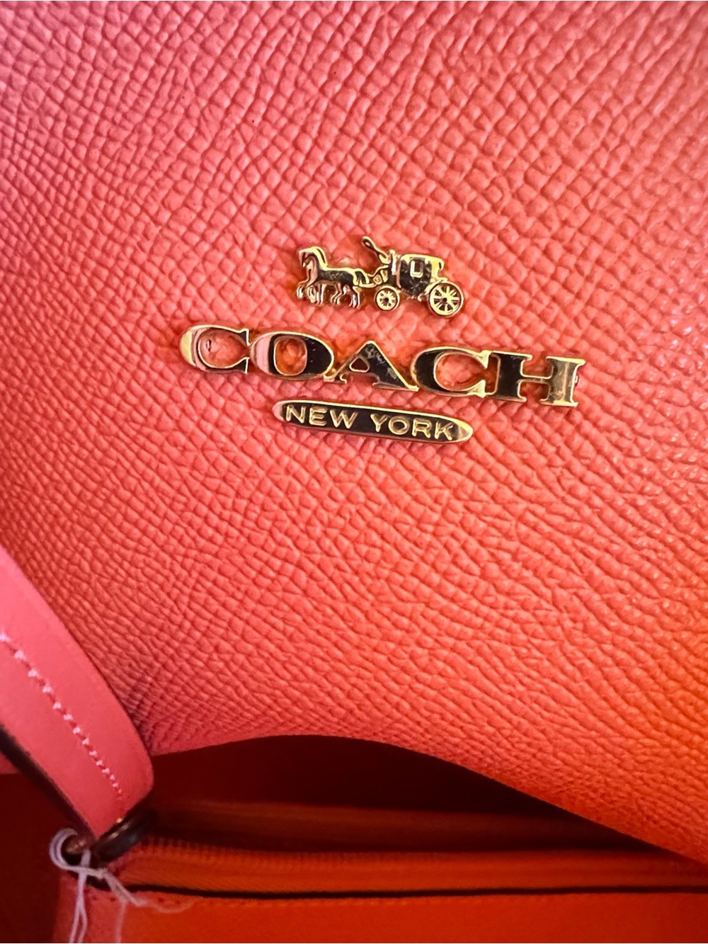 Coach Brown Signature Floral Tote with Pink Trim - Picture 13 of 15